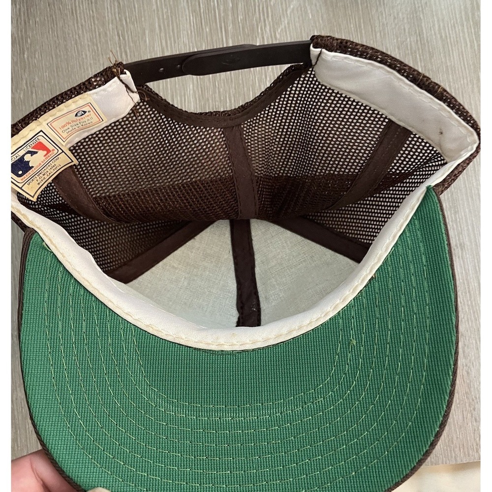 Vintage San Diego Padres Trucker Snapback Hat Brown Sports Specialties - Picture 3 of 4